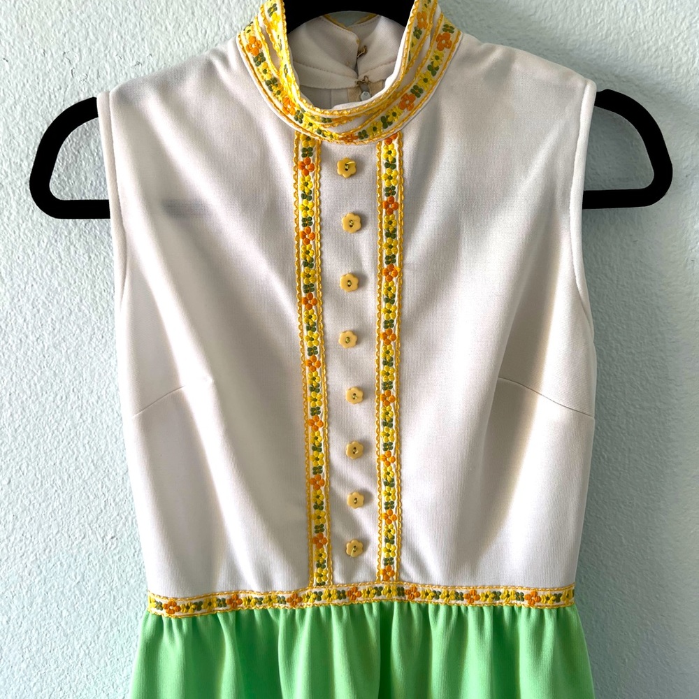 Vintage Prairie Sleeveless 70s Handmade Dress M